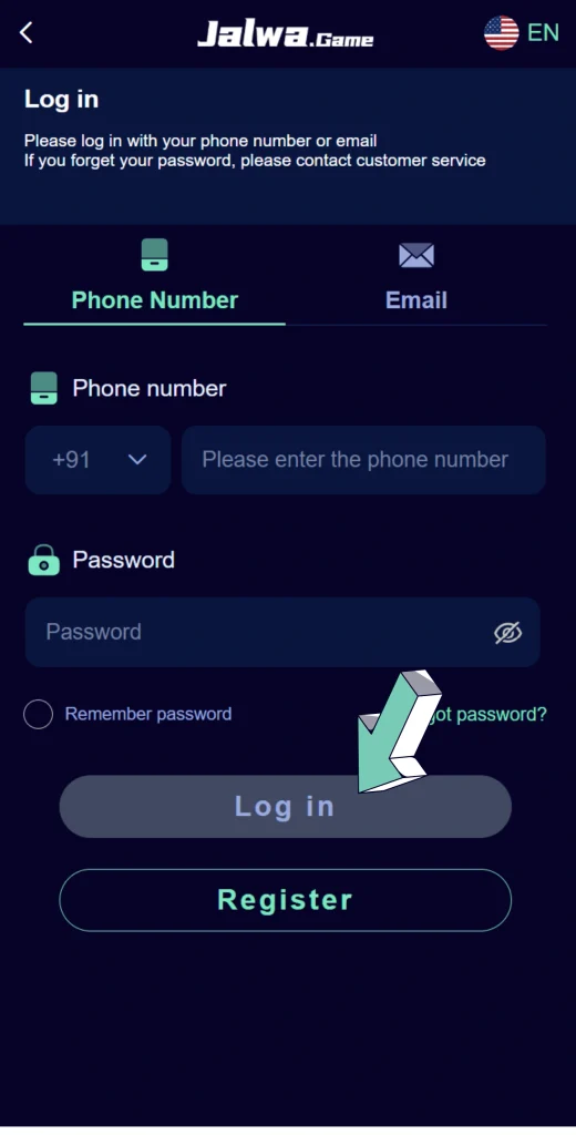 Jalwa Game Login